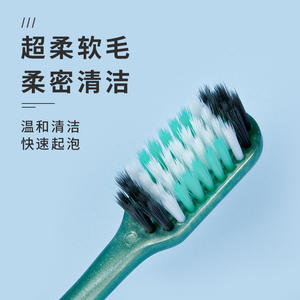 Brosse à dents à poils moyens-durs, emballée individuellement, élimine les taches de thé et de tabac, poils doux pour hommes, adultes, familles, usine - Product Image 4