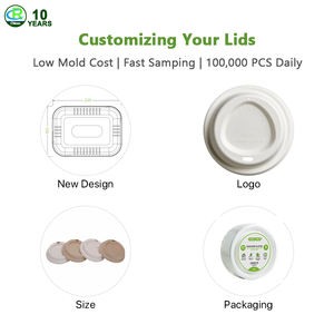 Couvercle en papier de canne à <span class=keywords><strong>sucre</strong></span> 100% Compostable, couvercle de café biodégradable pour tasse à café - Product Image 6