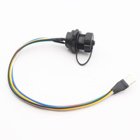 Connecteur étanche M20-TYPE-C femelle à montage sur panneau vers TYPE-C mâle 0,2M
