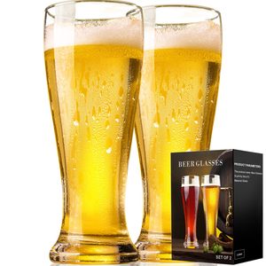 Großhandel Custom Logo 16oz Transparente Weizen trinken Pint Bier Pilsner Gläser 2er-Set für Männer Geburtstags geschenk - Product Image 1