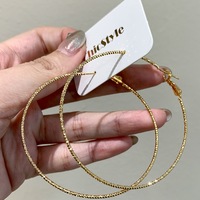 Grandes boucles d'oreilles créoles en fer électroplaqué, style Instagram, exagérées, pour femmes, style urbain, tendance