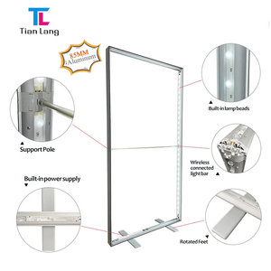 TianLang herramienta gratis doble cara impresión personalizada SEG LED telón de fondo sin marco tensión tela LED caja de luz para publicidad - Product Image 4