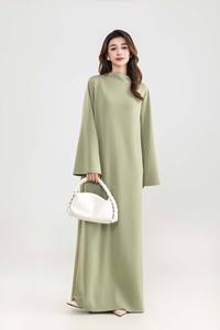 Modesto Confortável Mulheres Muçulmanas Manga Longa Vestido Maxi Design Elegante Customizável - Product Image 3