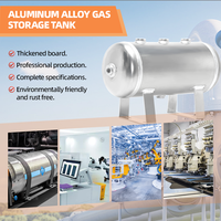 Réservoir de stockage d'air horizontal en aluminium de 10 L (2,6 gallons) 8 bars, réservoir récepteur sous vide pour suspension de camion et équipement de beauté
