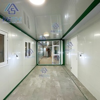 Maison mobile préfabriquée économique de 40 pieds ou 20 pieds, deux chambres, en acier léger, extensible, type conteneur