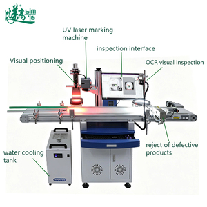 Máquina automática de marcado láser que marca la fecha de producción y el número de lote en cajas de hierro para dulces de chocolate de precisión, en línea con la línea de producción de una fábrica de alimentos. - Product Image 6