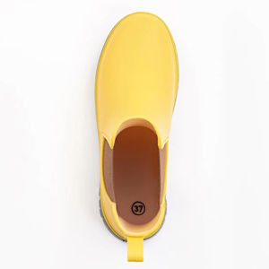 YL-25301 <span class=keywords><strong>Botas</strong></span> <span class=keywords><strong>de</strong></span> Lluvia Chelsea <span class=keywords><strong>de</strong></span> PVC Amarillas para Mujer, <span class=keywords><strong>de</strong></span> Alta Calidad y a la Moda, al por Mayor - Product Image 3