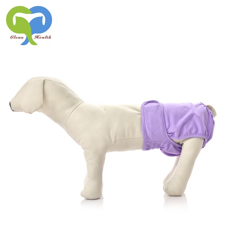 FEMELLE chien chiot rembourré ventre couches culottes pantalon avec élastique réglable sangle trou VIOLET XS-XL