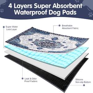 2パック防水ペットトレーニングパッド犬用洗えるおしっこパッド子犬プレイペン、クレート、Whelp Ingボックス - Product Image 2
