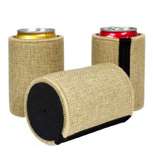 Hot Sales Can Wine Beer <b>Bottle</b> Sleeve Jute Material Backing Neoprene <b>Cooler</b> Stubby Holder With Custom Logo Printing - Product Image 3