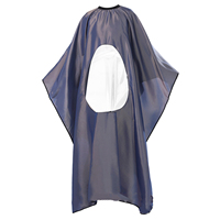Cape de coiffure transparente avec logo personnalisé haut de gamme pour salon de coiffure Cape de coupe de cheveux antistatique non collante avec fenêtre