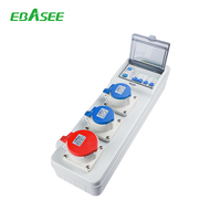 Caja de Distribución de Energía Portátil EBASEE o OEM, Impermeable IP65, con Tomas Industriales de 16A, 32A, 63A y 125A