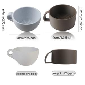 <span class=keywords><strong>Nouvelle</strong></span> conception Bol à mousse à raser imprimé en 3D Vente en gros Utilisation domestique Mugs à savon à raser en plastique pour barbier Tasse à soupe <span class=keywords><strong>de</strong></span> nettoyage avec poignée - Product Image 6
