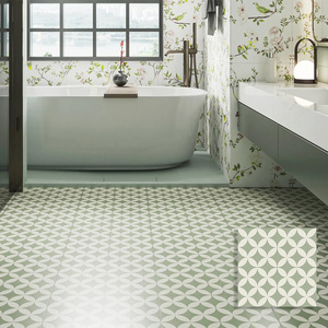 Careaux De <span class=keywords><strong>Sol</strong></span> Maison 4040 400x400 Moderne Antidérapant Multicolore Art Fleur <span class=keywords><strong>Puzzle</strong></span> Rustique Carrelage De Porcelaine pour Salle De Bains Cuisine Plancher - Product Image 1