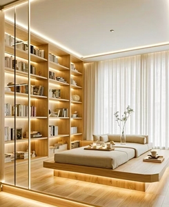 <span class=keywords><strong>Vitrine</strong></span> minimaliste en teck Bibliothèques rustiques Étagères à livres en bois Mobilier industriel pour bureau à domicile moderne et mobilier de bibliothèque - Product Image 5