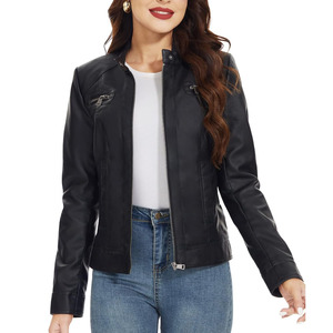 Veste en cuir de serpent pour femme, doublée polaire, imperméable, coupe-vent, respirante, séchage rapide, écologique, couleur unie, coupe ajustée - Product Image 3