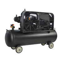 Compresseur d'air industriel 10HP 7.5kw à entraînement par courroie 180L 900L/Min Portable 380v pompe à moteur à piston lubrifié refroidi par air