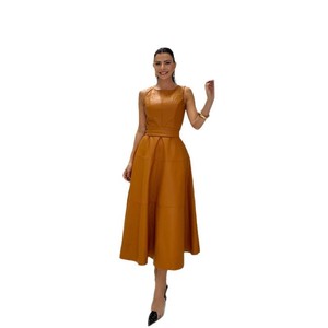 Vestido de Mujer al por Mayor, Primavera 2026, Nuevo, Elegante, Temperamental, Sin Mangas, Ajustado, de Cuero, Color Sólido - Product Image 5
