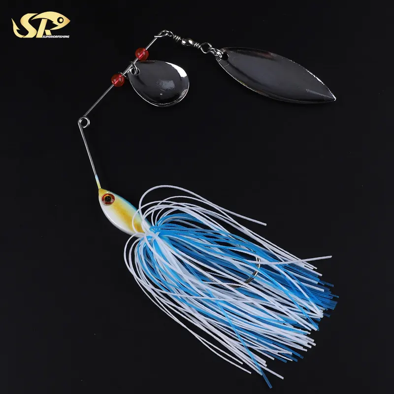 SUPERIORFISHING Spinnerbait 21g 28g Booyah Jig bait Indiana slow willow leaf spinner fishing lures SPDE