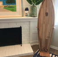 Support de planche sur pied, présentoir de planche de Surf en bambou
