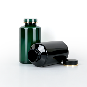 Botella cilíndrica de plástico PET de 580 ml para cápsulas, tabletas, vitaminas y suplementos, con posibilidad de personalizar con el logotipo del cliente. - Product Image 2