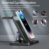 5 In 1 Draagbare Multifunctionele Opvouwbare 15W Snelle Magnetische Draadloze Oplader Wekker Cargador Inalambrico 5 En 1 Para Celular
