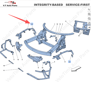 Soporte de Refuerzo de Guardabarros Original Nuevo para <span class=keywords><strong>Ferrari</strong></span> 458 488 OEM 85455800/85455811 con Embalaje - Product Image 5