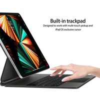 Étui pour clavier de tablette à rétroéclairage intelligent Étui magnétique pour clavier magique en aluminium 100% pour iPad Pro 2022 11 iPad Étui pour clavier