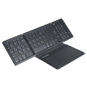 Ultra-Thin <strong>Wireless</strong> Four-<strong>Fold</strong> Mini <strong>Keyboard</strong> with Large Touchpad Silent BT <strong>Keyboard</strong> for Tablets Audio &amp; Video Accessories - Product Image 1