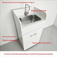 Kabinet Vanity Kamar Mandi Minimalis Berbahan MDF dengan Laci dan Pintu, Finishing Cat Putih, Lebar 48 inci