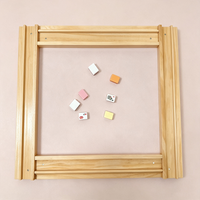 Support de rangement portable en bois de luxe moderne pour tuiles de mahjong à bords droits 50*6*2.5 cm, idéal pour les loisirs et le divertissement