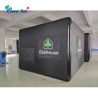 Tente de simulateur de golf gonflable commerciale personnalisée, étanche, avec installation facile et logo sur mesure pour l'entraînement