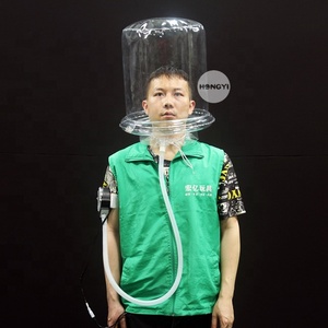 Traje de sistema de casco de protección de aire respirable antiniebla a prueba de polvo <span class=keywords><strong>con</strong></span> capucha transparente inflable de PVC - Product Image 1