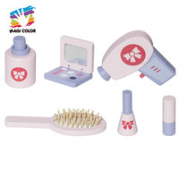 Ensemble de coiffeuse pour enfants en bois éclairé par LED - Magicolor, jeu de simulation de maquillage, miroir, accessoires cosmétiques pour les enfants