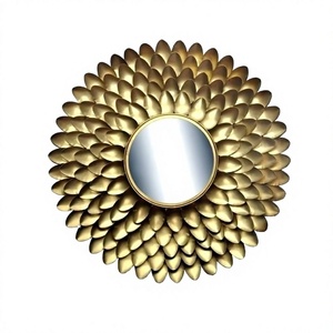 Geometric <b>Wall</b> <b>Mirror</b> with Sleek Metal Frame for Entryway or Living Room Decoration by Axiom Home Accents Modern - Product Image 1