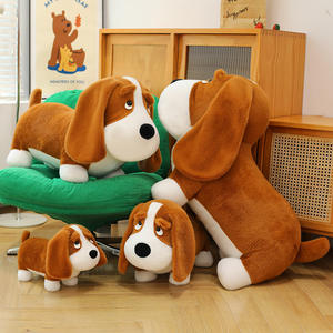 Jouets en <span class=keywords><strong>peluche</strong></span> Basset Hound mignons et amusants, poupées créatives Teckel, <span class=keywords><strong>Beagle</strong></span>, <span class=keywords><strong>peluche</strong></span> super douce en coton PP, coussin en maille, grands oreillers - Product Image 3