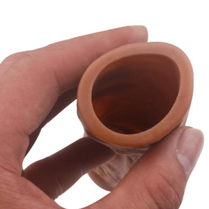 Anillo extensor de pene de silicona líquida reutilizable de 195 mm, fundas para agrandar el pene masculino, potenciador de dildo para hombres, juguetes sexuales para retrasar la eyaculación - Product Image 2