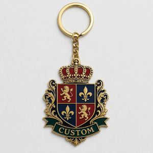 Porte-clés personnalisés en gros de haute qualité, porte-clés symbole couronne, design vintage noble, souvenir culture royale - Product Image 2