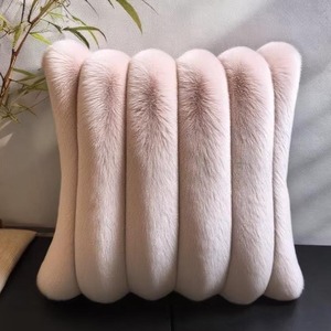 Soft Plush <b>Lumbar</b> <b>Support</b> Pillow Ribbed Stripe Back Cushion Decorative Throw Pillow for Sofa Bed <b>Office</b> <b>Chair</b> Home Decor - Product Image 2