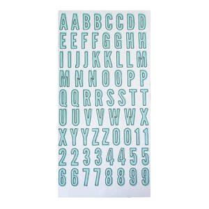 DIYカラフルな紙チップボードダイカットレタービンテージステッカー子供用アルファベット - Product Image 2