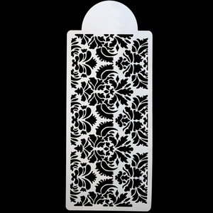 Plantilla de Encaje Damasco de Plástico para Decoración de Pasteles, Cupcakes y Repostería, Herramienta de Repostería Ecológica para Manualidades, Flores y Bodas - Product Image 1