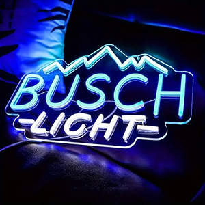 Enseigne néon Busch Light - Enseigne néon LED Busch personnalisée pour bar, pub et cadeau de fête - Enseigne néon lumineuse et durable - Product Image 1