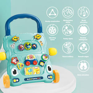 Coche de bebé andadores juguetes música iluminación bloque de construcción niños dibujos animados bebé andador para niño con música - Product Image 5