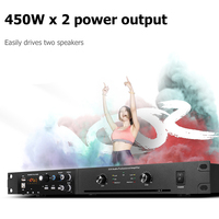 Yüksek Güçlü 450W 2 Kanallı Profesyonel Dijital Amfi Dahili Bluetooth Ses Efekti Karaoke Amfisi
