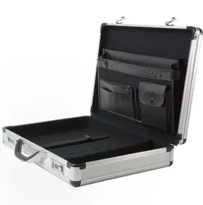 Aluminium Attache Case Gewatteerde Laptop Aktetas Combo Lock Hard Zijdig, Aluminium Case Is Strak, Duurzaam, En Professionele