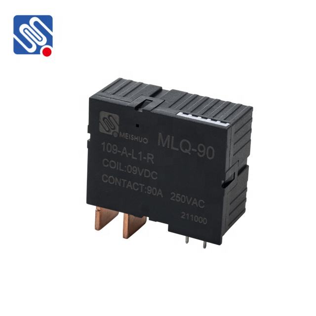Meishuo MLQ-90-109-A-L1-R Normally Open QC Single Coil 9volt Bistable Relay 90A/250vac Magnetic Latching Relay