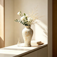 Vase en céramique de style Wabi-sabi, vintage, moderne et minimaliste, pour fleurs séchées, inspiré du zen, en grès, pour culture hydroponique, idéal pour les mariages