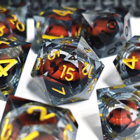 Nouvel ensemble de dés D20 en résine Dragon Rolling Eye style 2026 avec bords tranchants pour jeux de rôle sur table D&D et Dungeons & Dragons