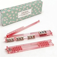 Lot de 4 règles transparentes antidérapantes pour Mahjong classique, accessoires de jeu de table de luxe, coffret cadeau haut de gamme pour entreprises