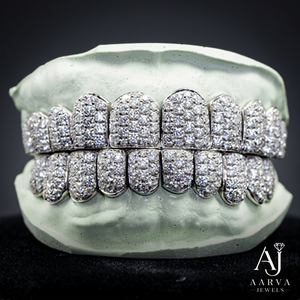Grillz personnalisés en Moissanite VVS, plaqué or rose 10K/14K/18K, en argent 925, bijoux de corps unisexe - Product Image 1